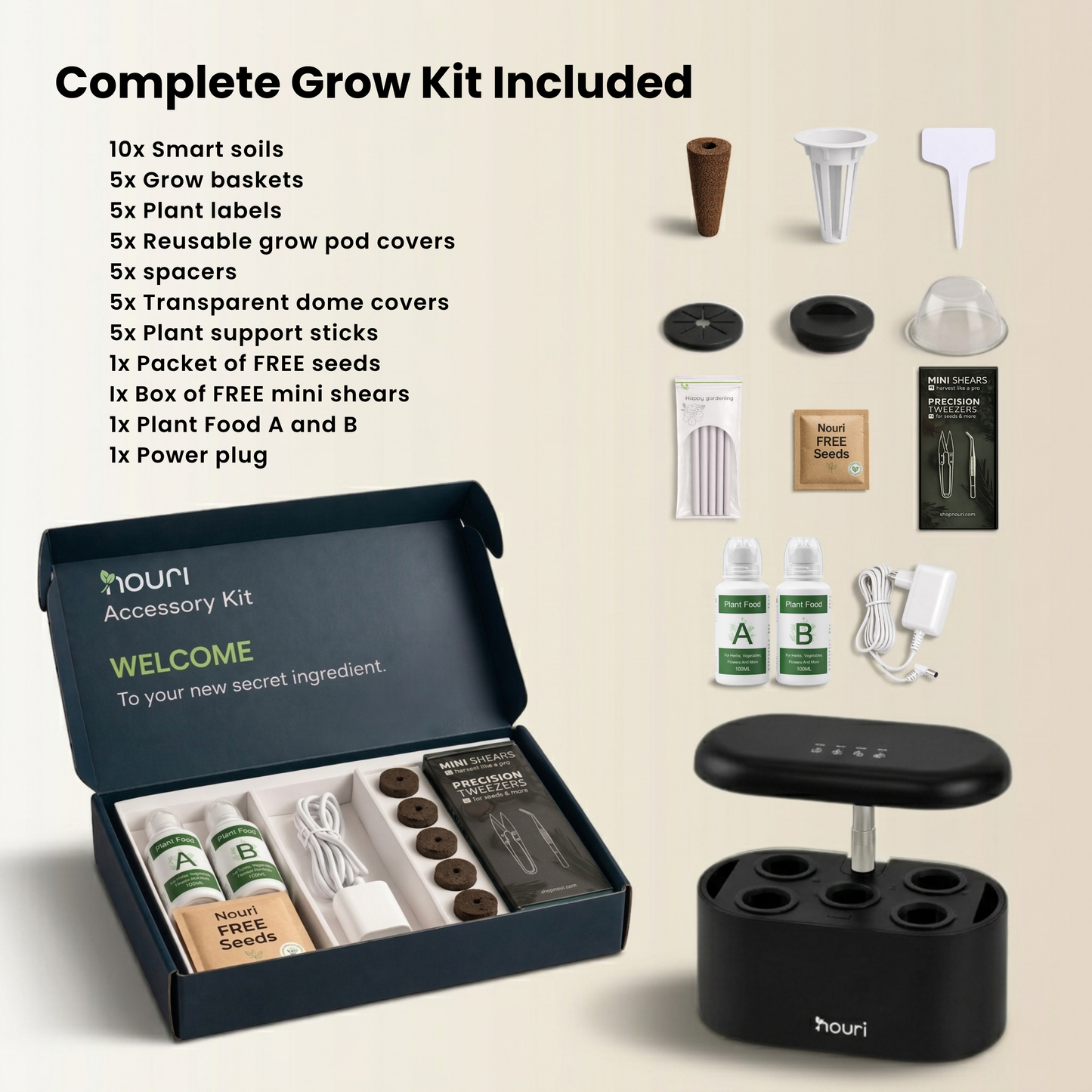 Nouri 5-Pod Indoor Hydroponic Garden