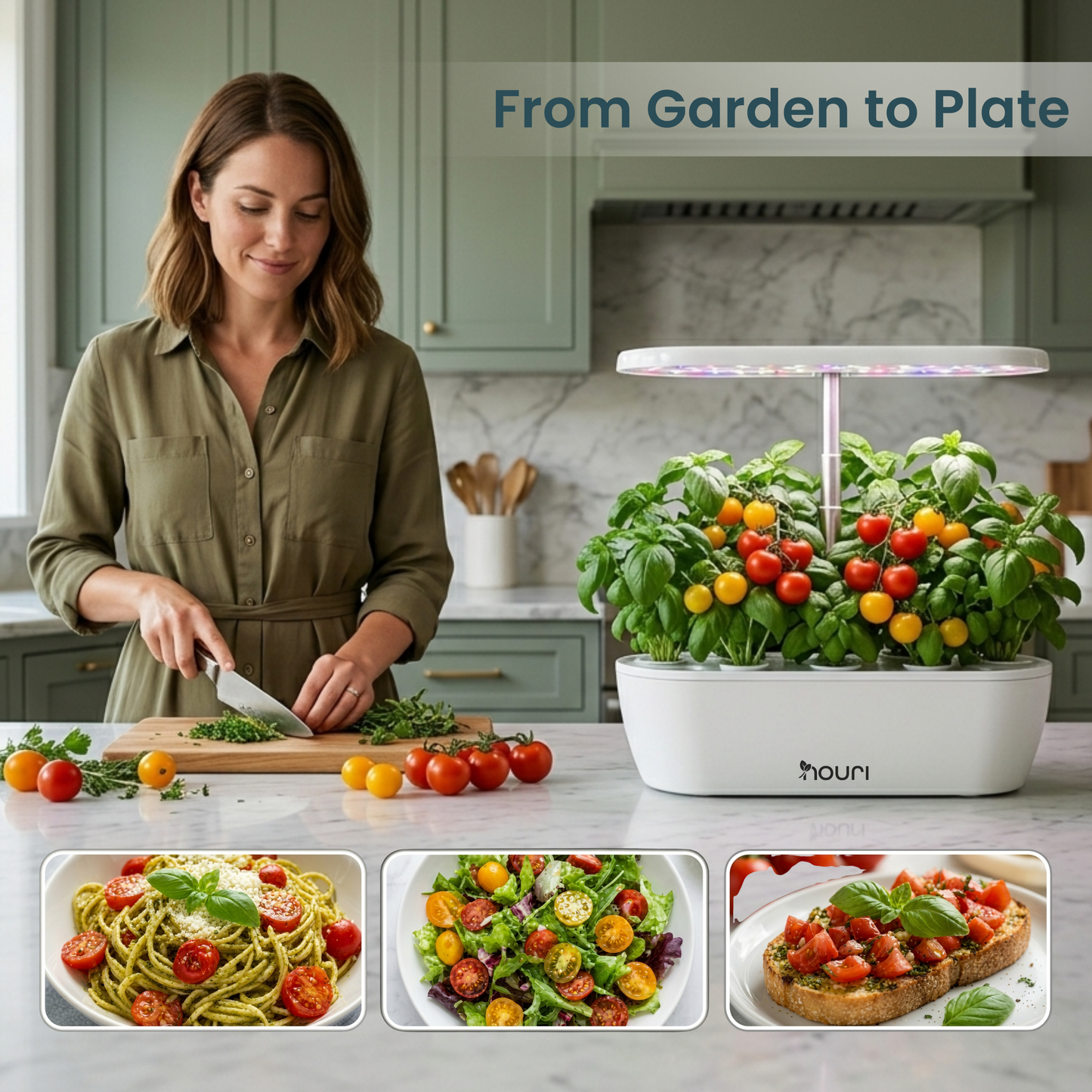 Nouri 12-Pod Indoor Hydroponic Garden
