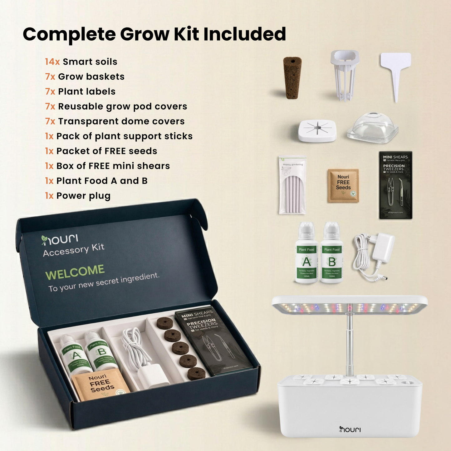 Nouri 7-Pod Indoor Hydroponic Garden