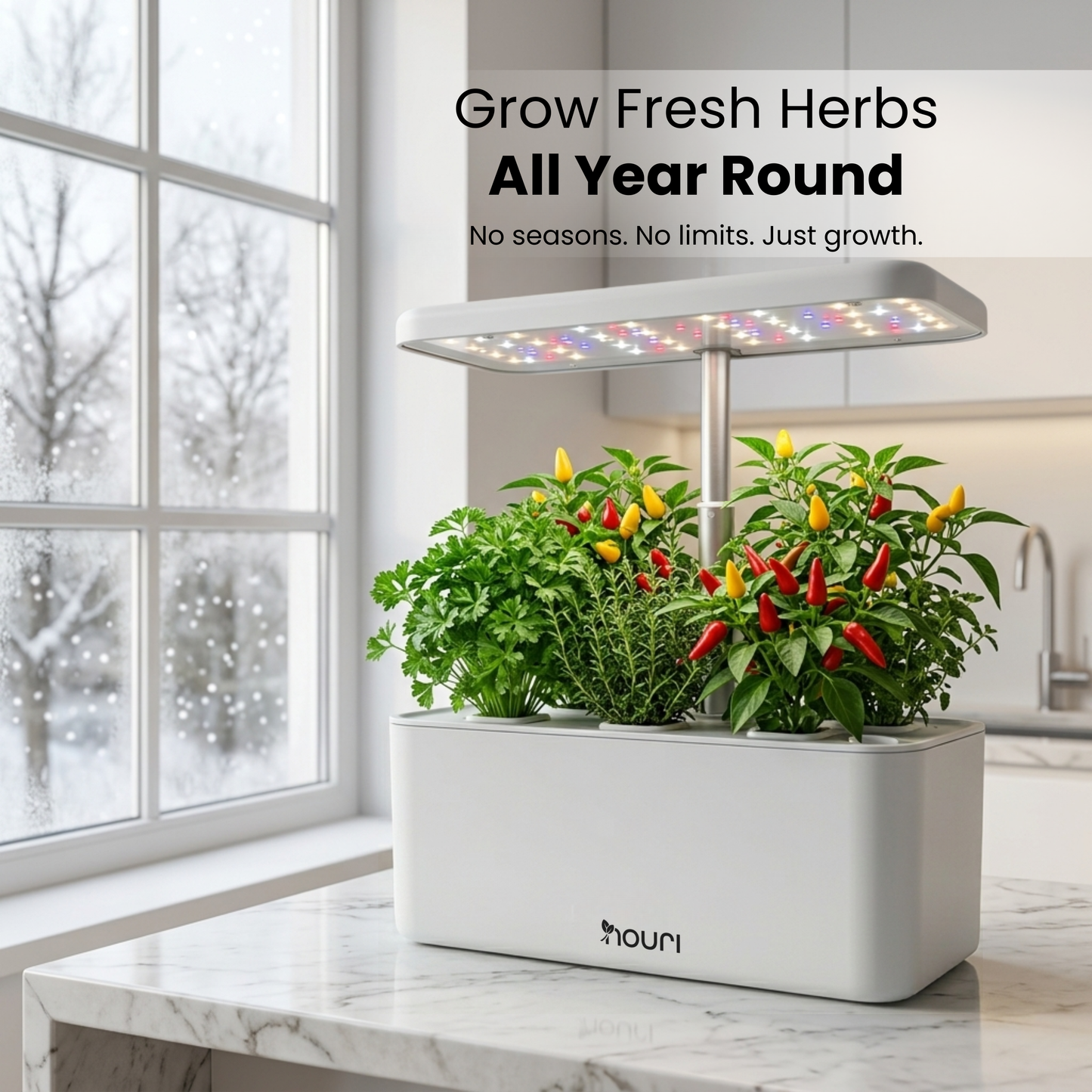 Nouri 7-Pod Indoor Hydroponic Garden