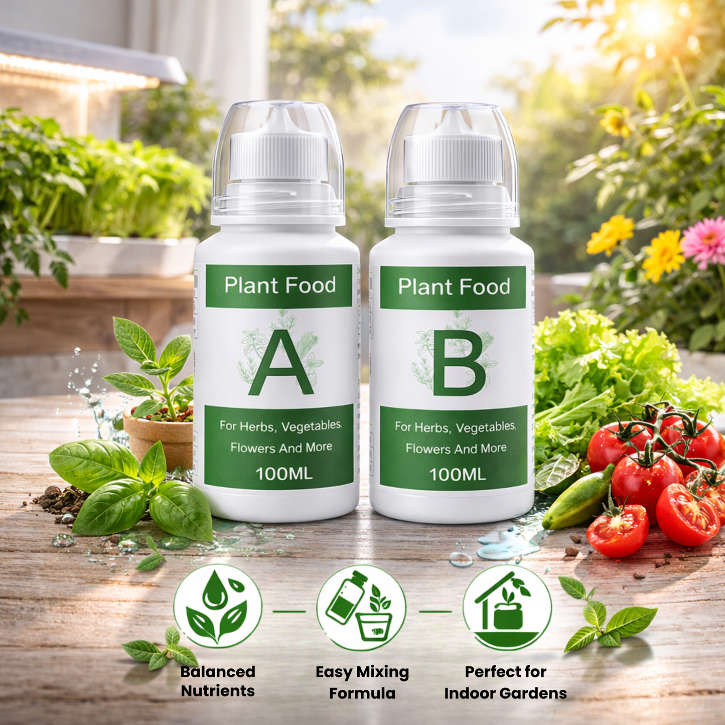 Nouri Hydroponic Nutrients Plant Food A and B – Hydroponics Fertilizer