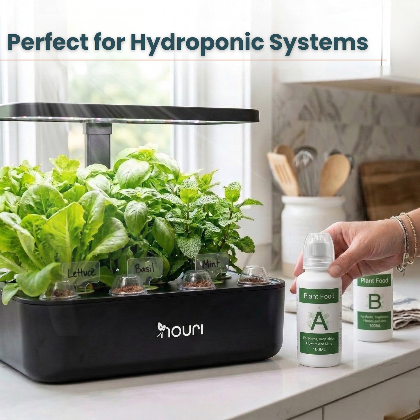 Nouri Hydroponic Nutrients Plant Food A and B – Hydroponics Fertilizer