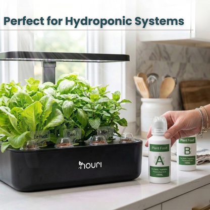 Nouri Hydroponic Nutrients Plant Food A and B – Hydroponics Fertilizer