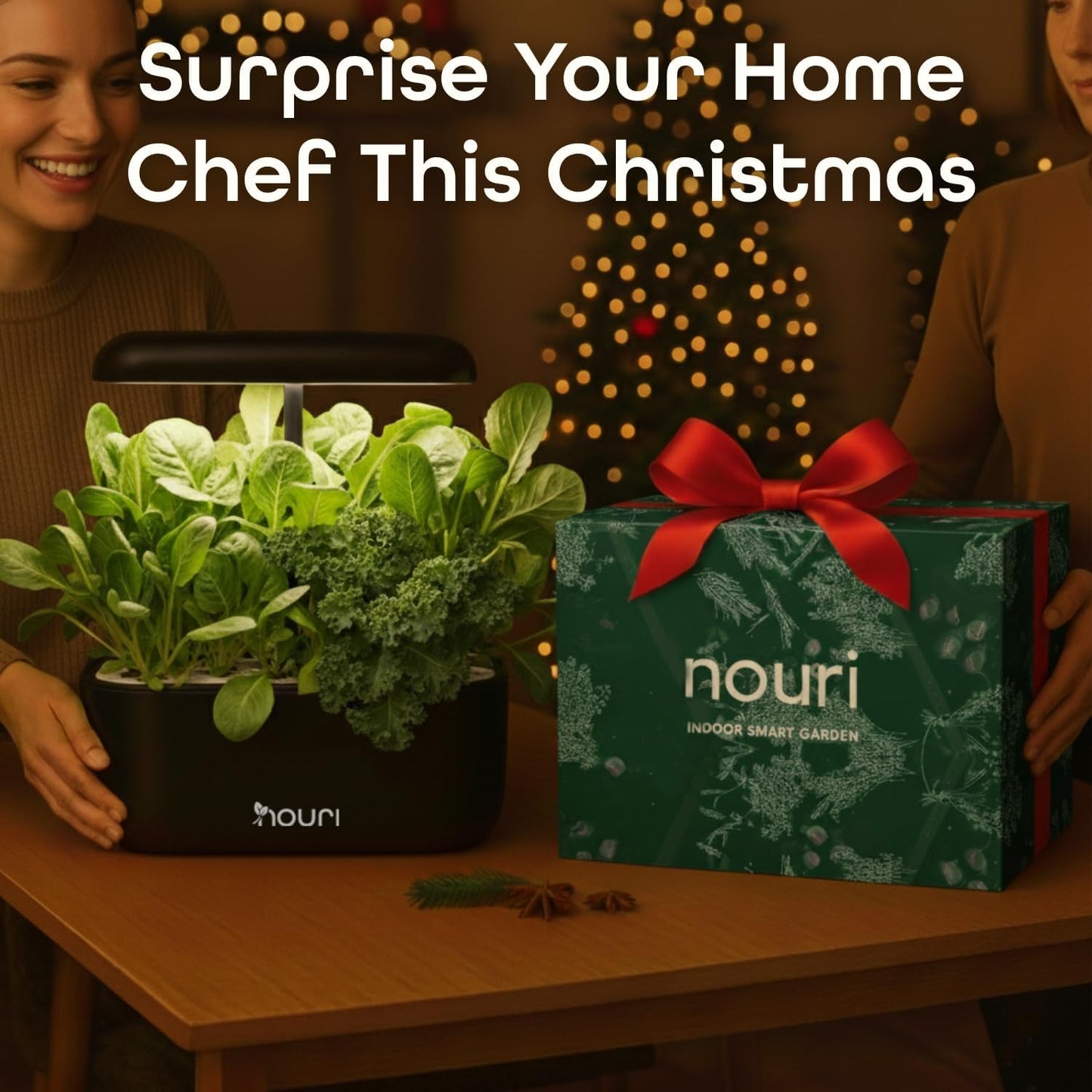 Nouri 5/7/12 pod APP/Smart Garden for Home Cooks | Hydroponics Growing System | LED Grow Lights | Indoor Herb Garden Kit | Herb Growing Kit Indoors for Plant Lovers, Gardeners, Kitchen