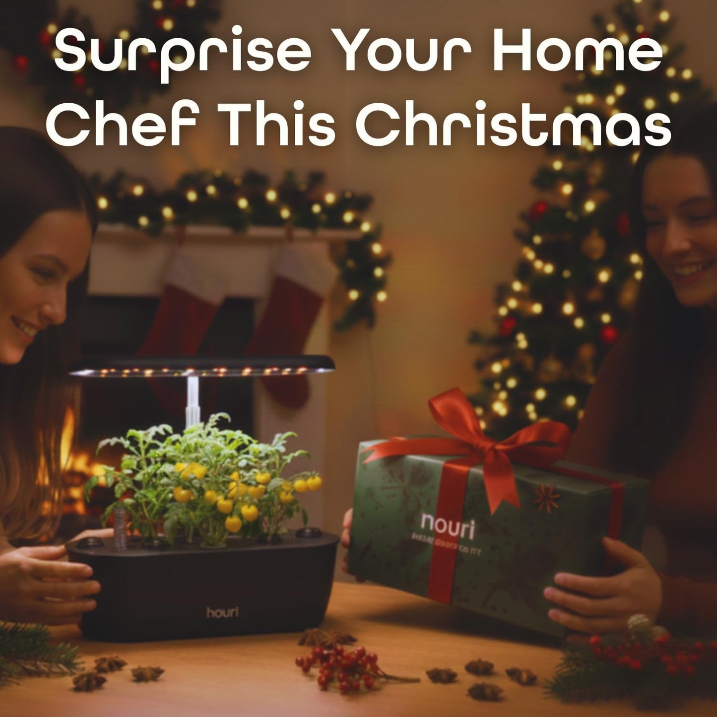 Nouri 5/7/12 pod APP/Smart Garden for Home Cooks | Hydroponics Growing System | LED Grow Lights | Indoor Herb Garden Kit | Herb Growing Kit Indoors for Plant Lovers, Gardeners, Kitchen