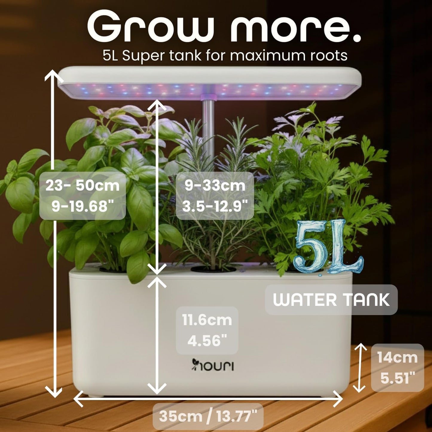 Nouri 7-Pod Indoor Hydroponic Garden