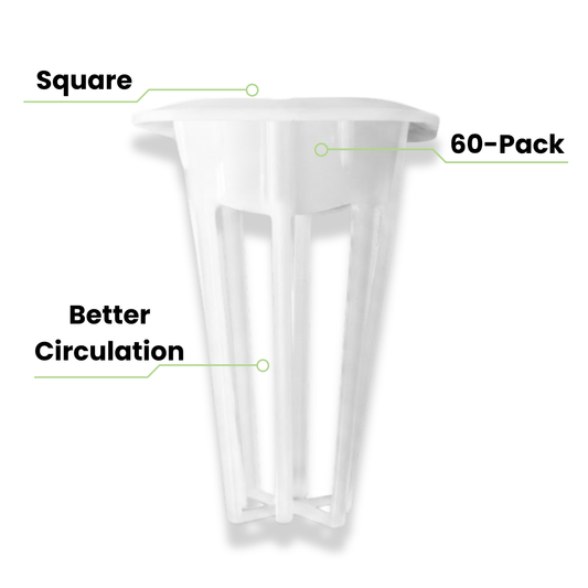 Nouri Square Hydroponic Grow Baskets (60-Pack)
