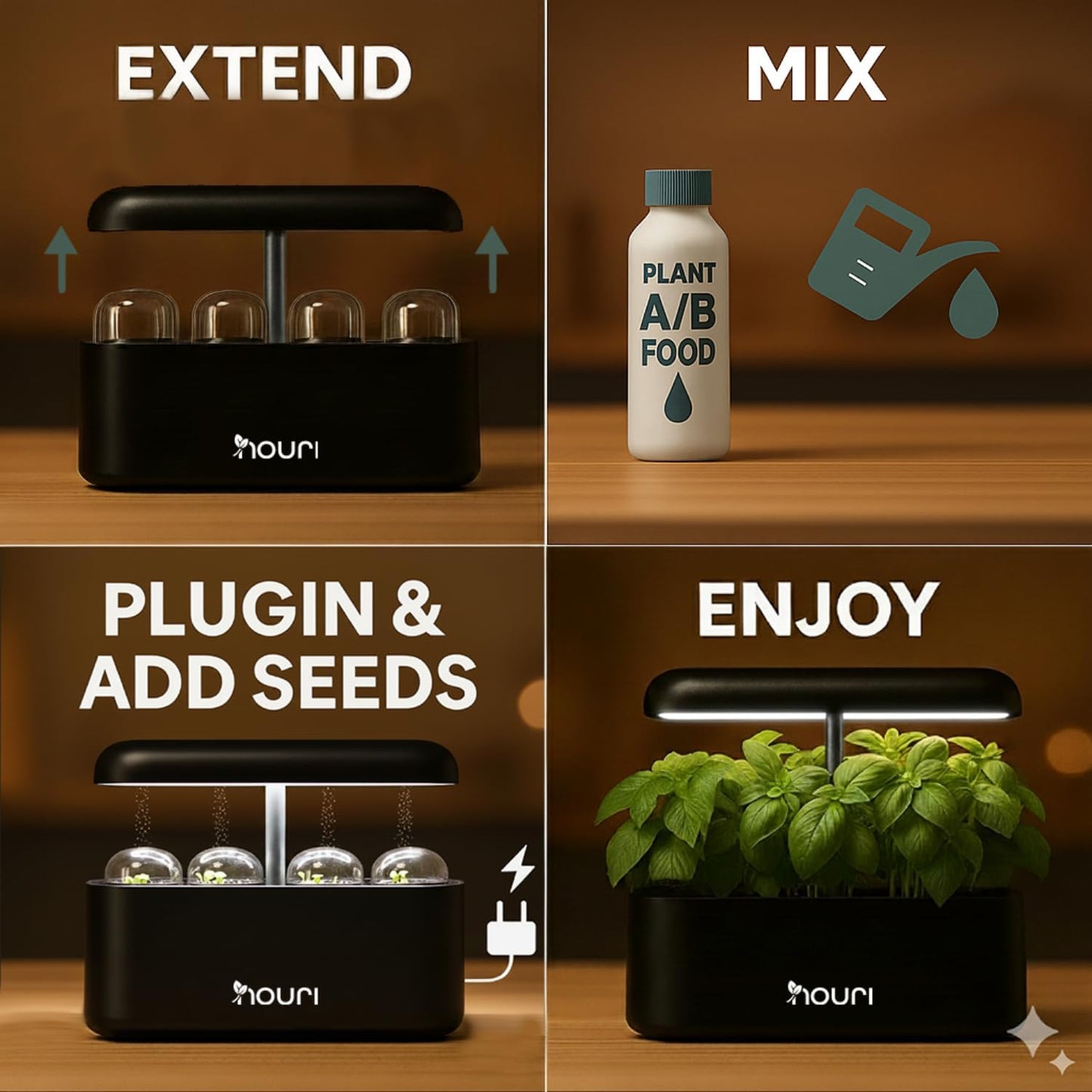 Nouri 12-Pod Indoor Hydroponic Garden