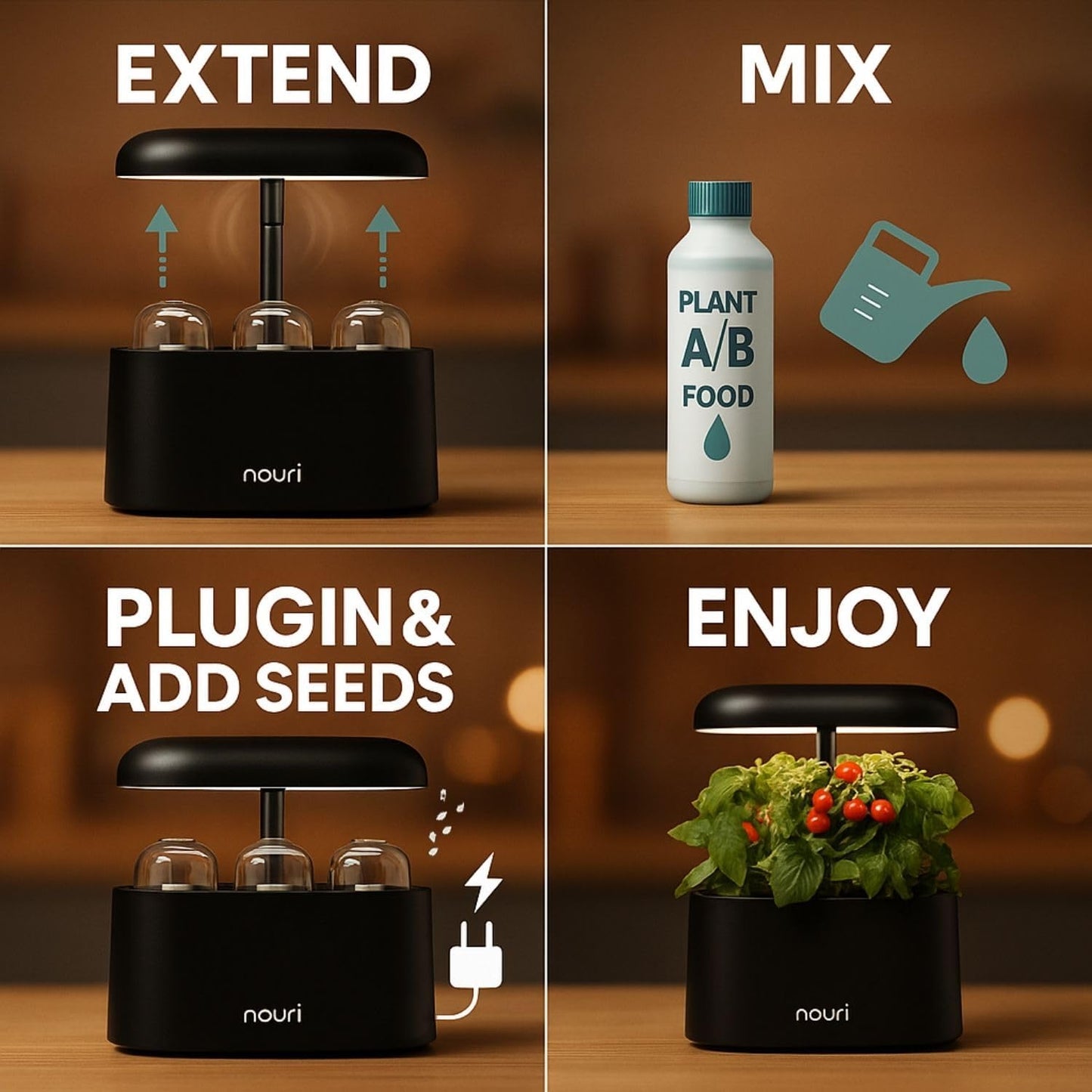 Nouri 5-Pod Indoor Hydroponic Garden