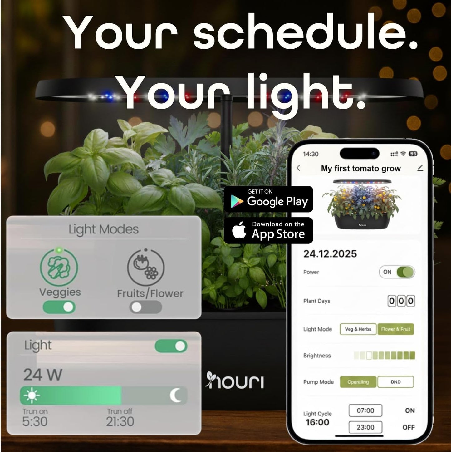 Nouri 12-Pod Indoor Hydroponic Garden