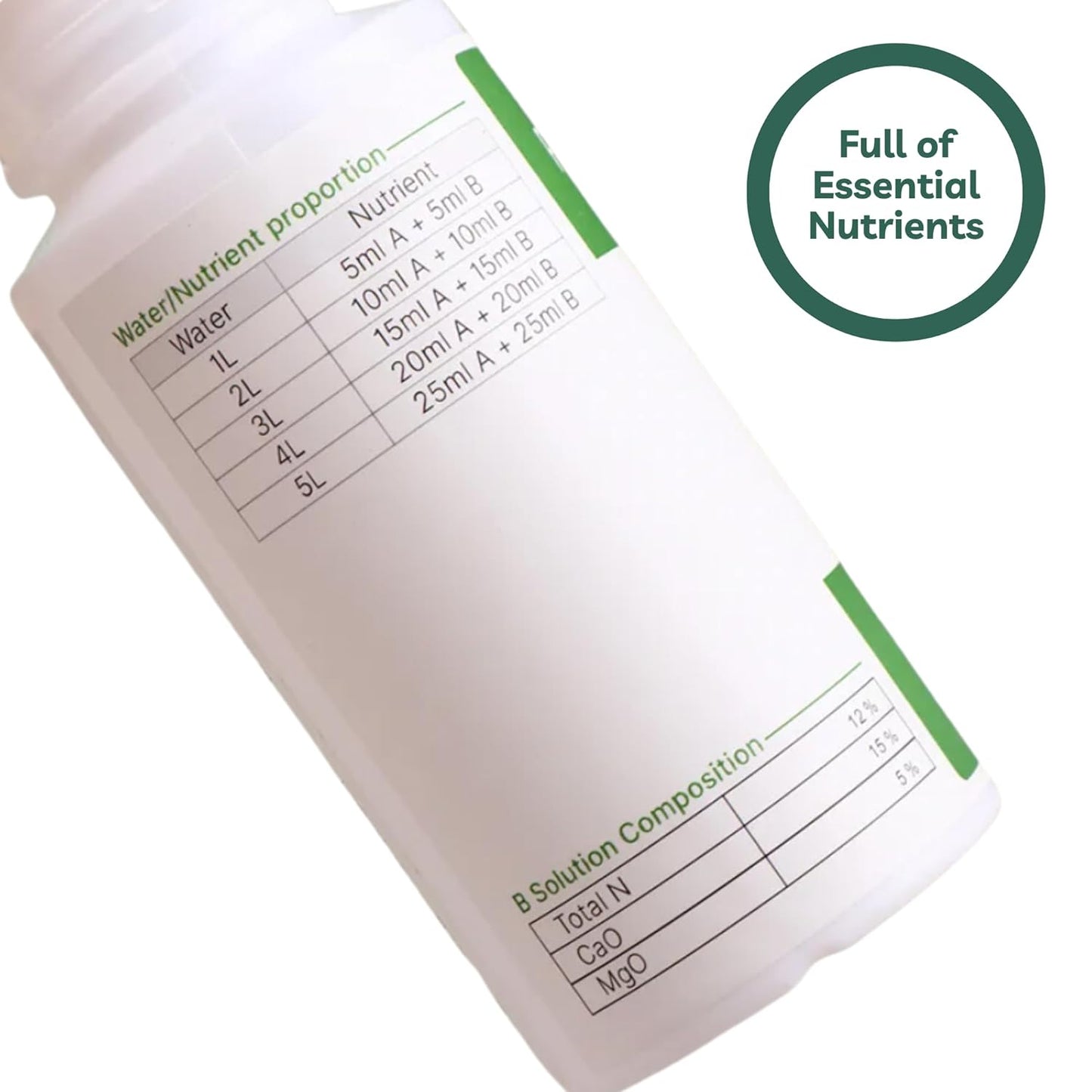 Nouri Hydroponic Liquid Plant Food Fertilizer A and B Nutrients, Hydroponic Growing System Accessory for Indoor Plants, Liquid Fertilizer for Indoor Vegetables Plants, Herb Garden and Flowering Plants